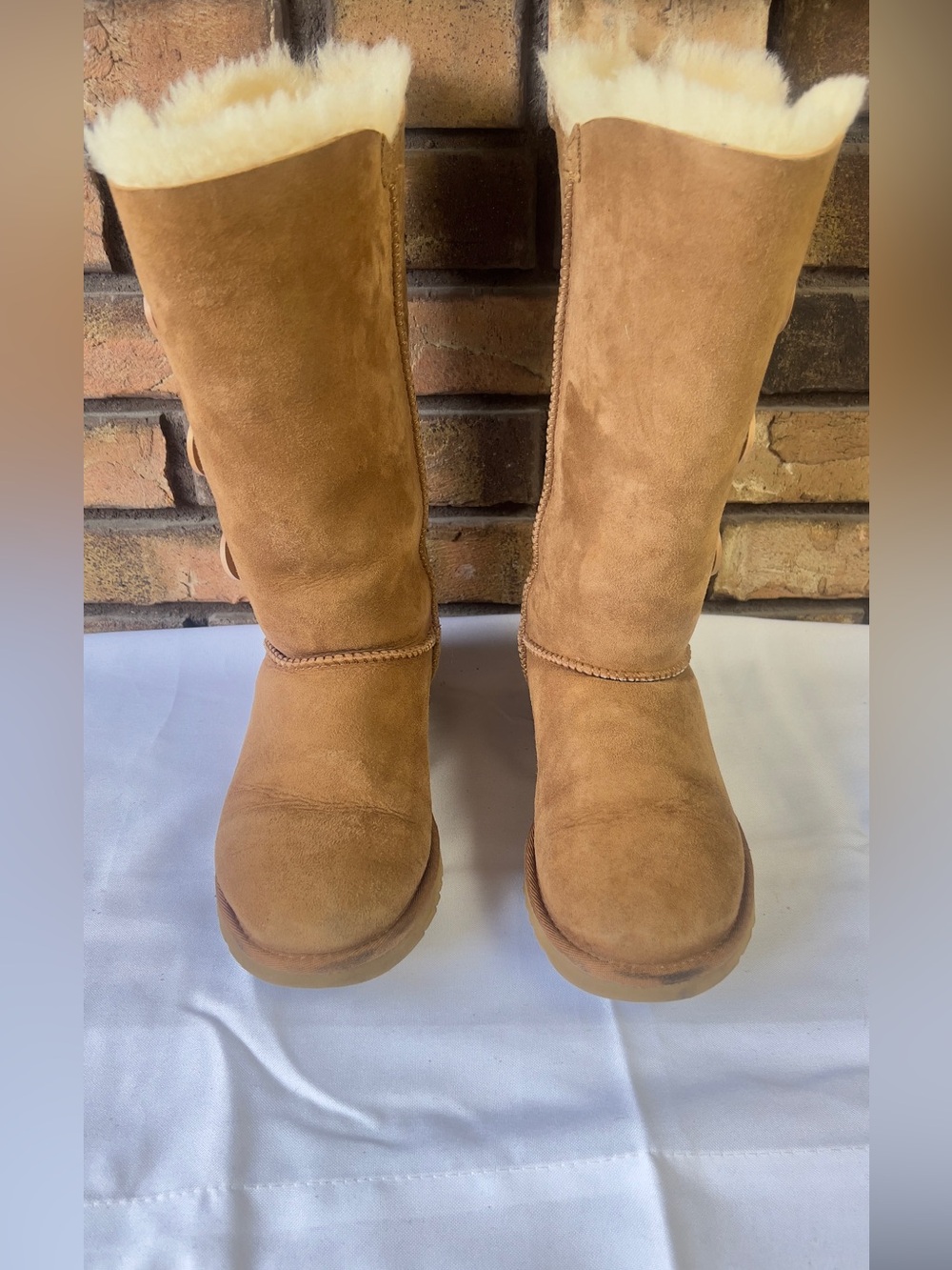 UGG Chestnut Suede Sheepskin Mid-Calf Boots